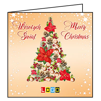 Kartki świąteczne BN2-063 dla firm z Twoim LOGO - Karnet składany BN2
