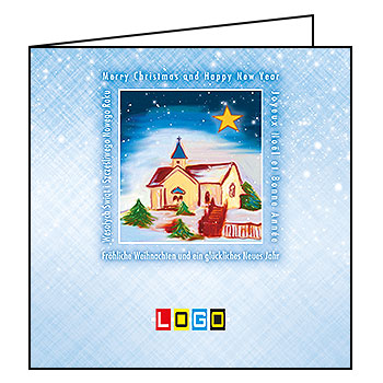 Kartki świąteczne BN2-100 dla firm z Twoim LOGO - Karnet składany BN2