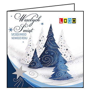 Kartki świąteczne BN2-105 dla firm z Twoim LOGO - Karnet składany BN2