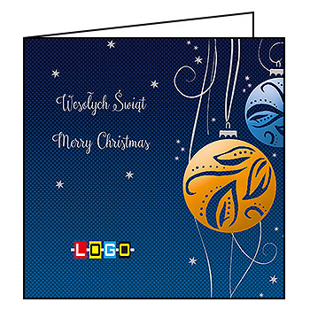Kartki świąteczne BN2-107 dla firm z Twoim LOGO - Karnet składany BN2