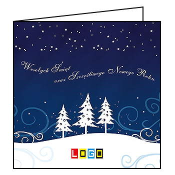 Kartki świąteczne BN2-113 dla firm z Twoim LOGO - Karnet składany BN2