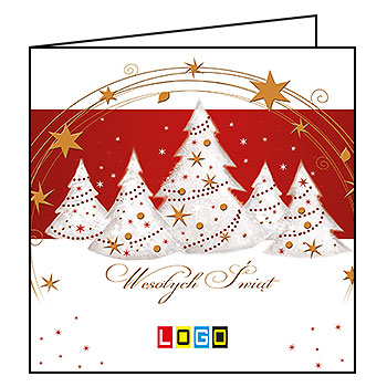 Kartki świąteczne BN2-135 dla firm z Twoim LOGO - Karnet składany BN2