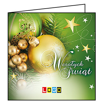 Kartki świąteczne BN2-141 dla firm z Twoim LOGO - Karnet składany BN2