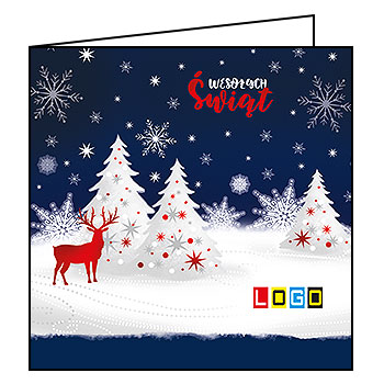 Kartki świąteczne BN2-145 dla firm z Twoim LOGO - Karnet składany BN2