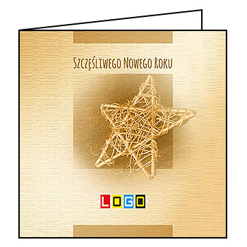 Kartki świąteczne BN2-157 dla firm z Twoim LOGO - Karnet składany BN2
