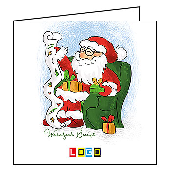 Kartki świąteczne BN2-178 dla firm z Twoim LOGO - Karnet składany BN2