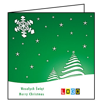 Kartki świąteczne BN2-195 dla firm z Twoim LOGO - Karnet składany BN2