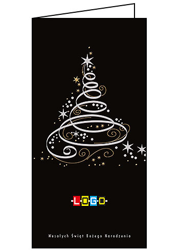 Kartki świąteczne BN3-005 dla firm z Twoim LOGO - Karnet składany BN3