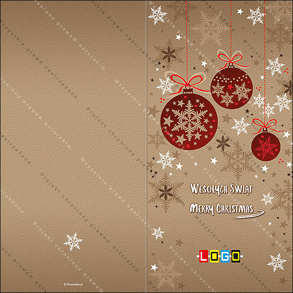 Kartki świąteczne nieskładane - BN3-011 awers