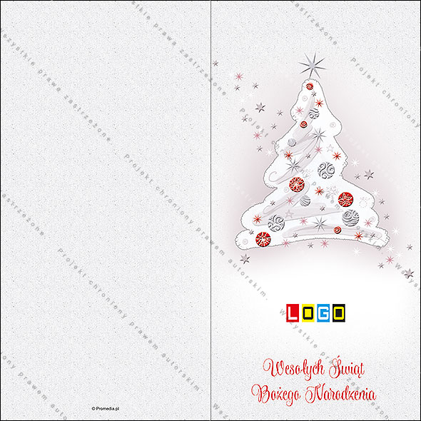 Kartki świąteczne nieskładane - BN3-024 awers