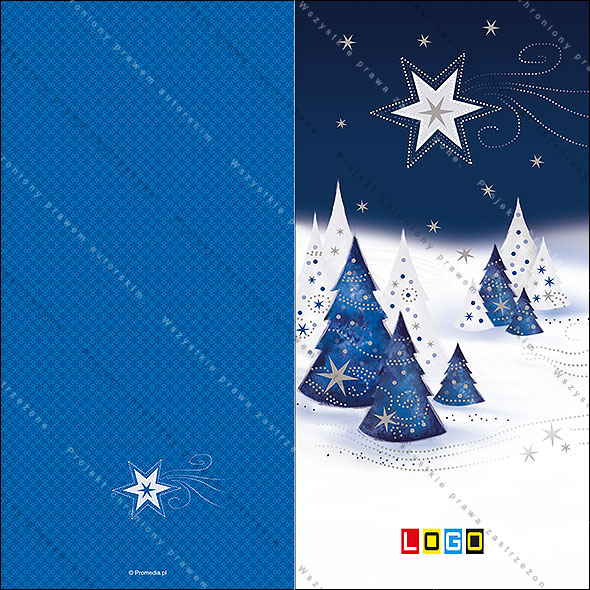Kartki świąteczne nieskładane - BN3-045 awers