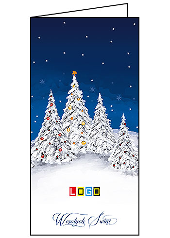 Kartki świąteczne BN3-048 dla firm z Twoim LOGO - Karnet składany BN3