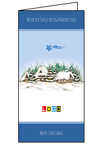 Kartki świąteczne BN3-058 dla firm z Twoim LOGO - Karnet składany BN3