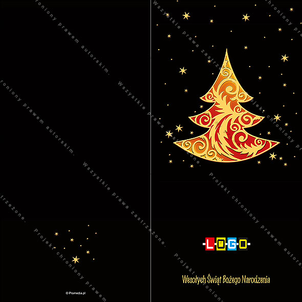 Kartki świąteczne nieskładane - BN3-091 awers