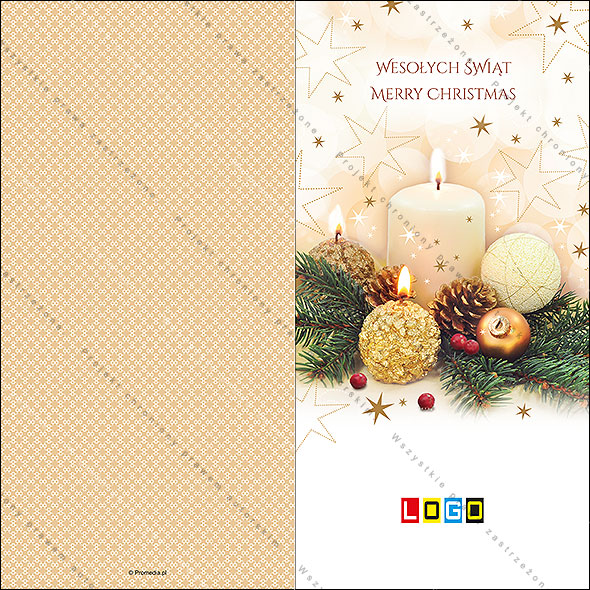 Kartki świąteczne nieskładane - BN3-125 awers
