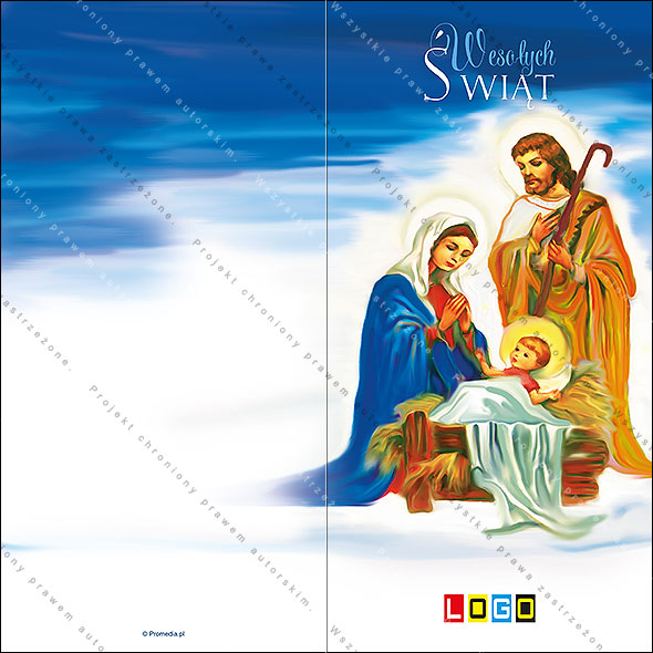 Kartki świąteczne nieskładane - BN3-155 awers