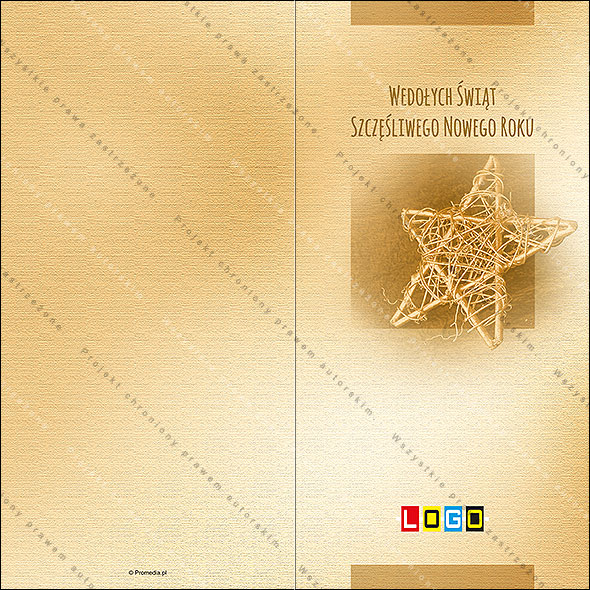 Kartki świąteczne nieskładane - BN3-157 awers