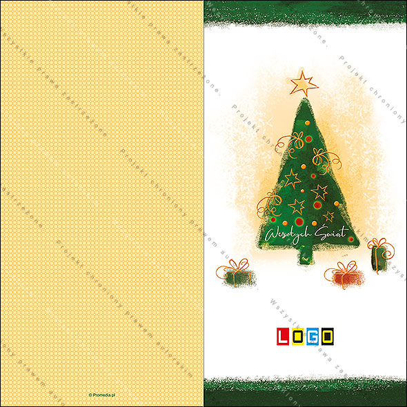 Kartki świąteczne nieskładane - BN3-165 awers