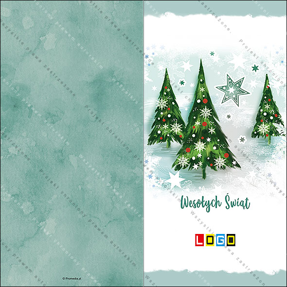 Kartki świąteczne nieskładane - BN3-175 awers