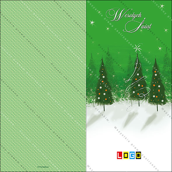 Kartki świąteczne nieskładane - BN3-181 awers