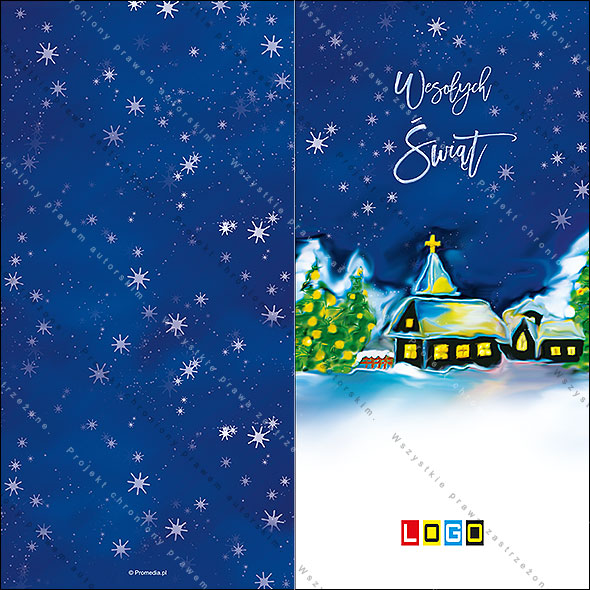 Kartki świąteczne nieskładane - BN3-246 awers