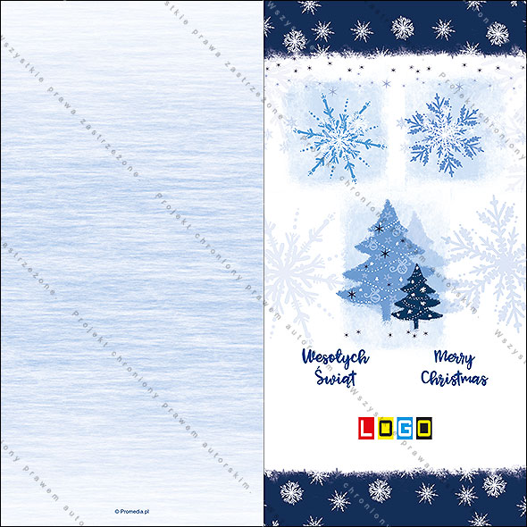 Kartki świąteczne nieskładane - BN3-249 awers