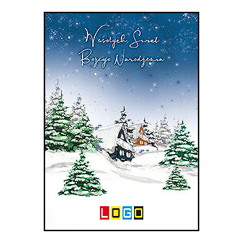 Kartki świąteczne BZ1-021 dla firm z Twoim LOGO - Karnet składany BZ1