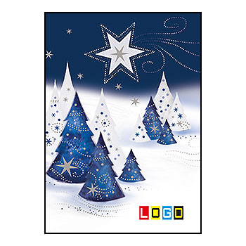 Kartki świąteczne BZ1-045 dla firm z Twoim LOGO - Karnet składany BZ1