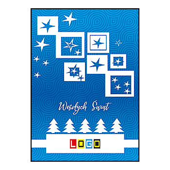 Kartki świąteczne BZ1-098 dla firm z Twoim LOGO - Karnet składany BZ1