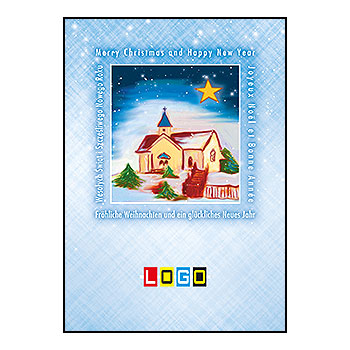 Kartki świąteczne BZ1-100 dla firm z Twoim LOGO - Karnet składany BZ1