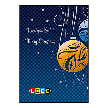 Kartki świąteczne BZ1-107 dla firm z Twoim LOGO - Karnet składany BZ1
