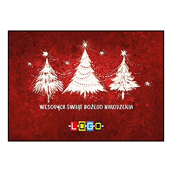 Kartki świąteczne BZ1-117 dla firm z Twoim LOGO - Karnet składany BZ1