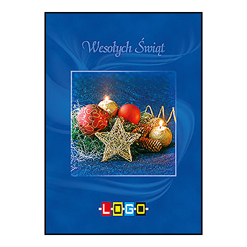 Kartki świąteczne BZ1-150 dla firm z Twoim LOGO - Karnet składany BZ1