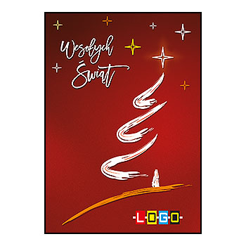 Kartki świąteczne BZ1-200 dla firm z Twoim LOGO - Karnet składany BZ1