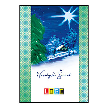Kartki świąteczne BZ1-220 dla firm z Twoim LOGO - Karnet składany BZ1