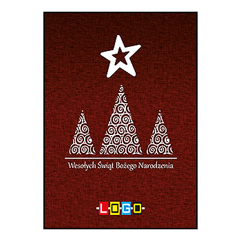 Kartki świąteczne BZ1-233 dla firm z Twoim LOGO - Karnet składany BZ1