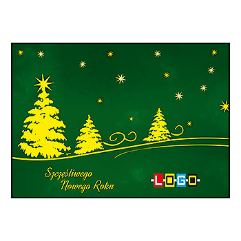 Kartki świąteczne BZ1-273 dla firm z Twoim LOGO - Karnet składany BZ1