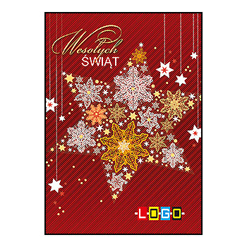 Kartki świąteczne BZ1-285 dla firm z Twoim LOGO - Karnet składany BZ1