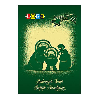 Kartki świąteczne BZ1-286 dla firm z Twoim LOGO - Karnet składany BZ1