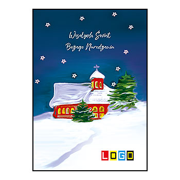 Kartki świąteczne BZ1-288 dla firm z Twoim LOGO - Karnet składany BZ1