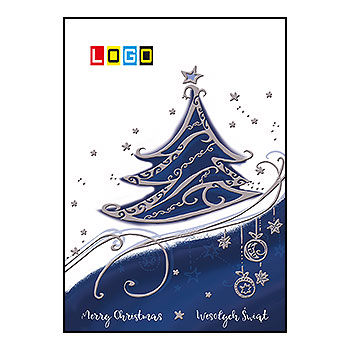 Kartki świąteczne BZ1-294 dla firm z Twoim LOGO - Karnet składany BZ1