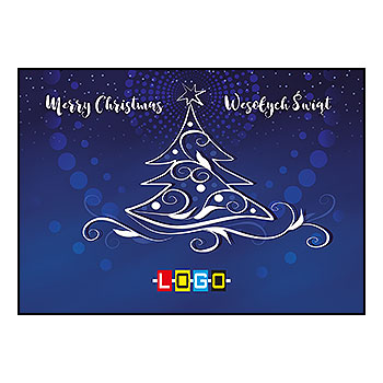 Kartki świąteczne BZ1-306 dla firm z Twoim LOGO - Karnet składany BZ1