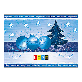 Kartki świąteczne BZ1-326 dla firm z Twoim LOGO - Karnet składany BZ1