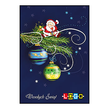 Kartki świąteczne BZ1-338 dla firm z Twoim LOGO - Karnet składany BZ1