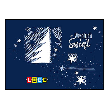 Kartki świąteczne BZ1-353 dla firm z Twoim LOGO - Karnet składany BZ1