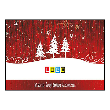 Kartki świąteczne BZ1-366 dla firm z Twoim LOGO - Karnet składany BZ1