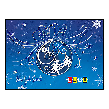 Kartki świąteczne BZ1-369 dla firm z Twoim LOGO - Karnet składany BZ1