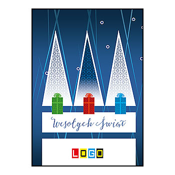 Kartki świąteczne BZ1-376 dla firm z Twoim LOGO - Karnet składany BZ1