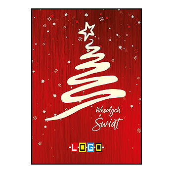 Kartki świąteczne BZ1-385 dla firm z Twoim LOGO - Karnet składany BZ1